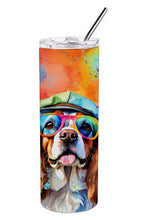Load image into Gallery viewer, Cavalier Spaniel Hippie Dawg Stainless Steel Skinny Tumbler