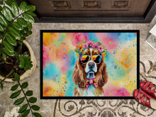 Load image into Gallery viewer, Cavalier Spaniel Hippie Dawg Doormat - 24x36 Decorative Floor Mat – Indoor/Outdoor Rug with Artistic Flair