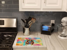 Load image into Gallery viewer, Cavalier Spaniel Hippie Dawg Glass Cutting Boards – Durable, Decorative Kitchen Art Large