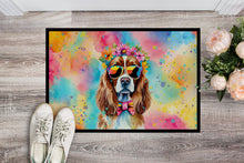 Load image into Gallery viewer, Cavalier Spaniel Hippie Dawg Doormat - 18X27 Indoor / Outdoor Rug | Made in USA