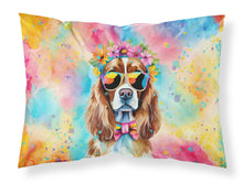 Load image into Gallery viewer, Cavalier Spaniel Hippie Dawg Standard Pillowcase – Artistic Decorative Front, White Back