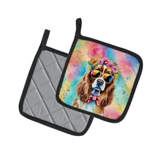 Load image into Gallery viewer, Cavalier Spaniel Hippie Dawg Pot Holders - Set of 2 Decorative Kitchen Helpers | Made in the USA