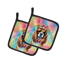 Load image into Gallery viewer, Cavalier Spaniel Hippie Dawg Pot Holders - Set of 2 Decorative Kitchen Helpers | Made in the USA