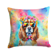 Load image into Gallery viewer, Cavalier Spaniel Hippie Dawg Fabric Decorative Pillow