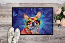 Load image into Gallery viewer, Chihuahua Hippie Dawg Doormat - 24x36 Decorative Floor Mat – Indoor/Outdoor Rug with Artistic Flair