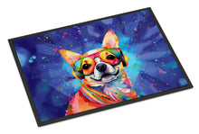Load image into Gallery viewer, Chihuahua Hippie Dawg Doormat - 24x36 Decorative Floor Mat – Indoor/Outdoor Rug with Artistic Flair