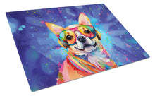 Load image into Gallery viewer, Chihuahua Hippie Dawg Glass Cutting Boards – Durable, Decorative Kitchen Art Large