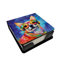 Load image into Gallery viewer, Chihuahua Hippie Dawg PU Leather Note Paper Holder