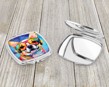 Load image into Gallery viewer, Chihuahua Hippie Dawg Compact Mirror – Stylish Purse Mirror with Artistic Covers