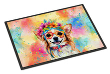 Load image into Gallery viewer, Chihuahua Hippie Dawg Doormat - 24x36 Decorative Floor Mat – Indoor/Outdoor Rug with Artistic Flair