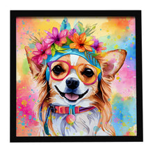 Load image into Gallery viewer, Chihuahua Hippie Dawg Framed Metal Print