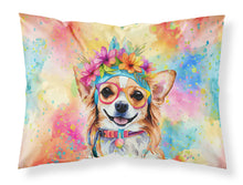 Load image into Gallery viewer, Chihuahua Hippie Dawg Standard Pillowcase – Artistic Decorative Front, White Back