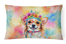 Load image into Gallery viewer, Chihuahua Hippie Dawg Fabric Decorative Pillow