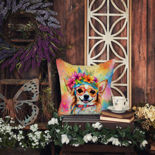 Load image into Gallery viewer, Chihuahua Hippie Dawg Throw Pillow - 14x14 Decorative Pillow – Art for Your Home &amp; Patio