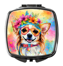 Load image into Gallery viewer, Chihuahua Hippie Dawg Compact Mirror – Stylish Purse Mirror with Artistic Covers