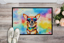 Load image into Gallery viewer, Chihuahua Hippie Dawg Doormat - 24x36 Decorative Floor Mat – Indoor/Outdoor Rug with Artistic Flair