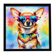Load image into Gallery viewer, Chihuahua Hippie Dawg Framed Metal Print