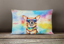 Load image into Gallery viewer, Chihuahua Hippie Dawg Fabric Decorative Pillow