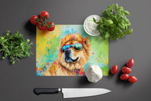 Load image into Gallery viewer, Chow Chow Hippie Dawg Glass Cutting Boards – Durable, Decorative Kitchen Art Large