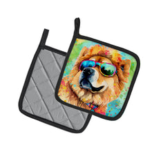 Load image into Gallery viewer, Chow Chow Hippie Dawg Pot Holders - Set of 2 Decorative Kitchen Helpers | Made in the USA