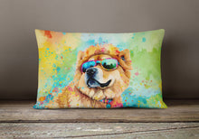 Load image into Gallery viewer, Chow Chow Hippie Dawg Fabric Decorative Pillow