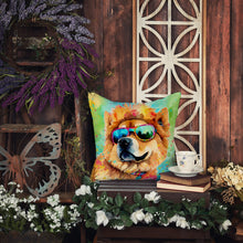 Load image into Gallery viewer, Chow Chow Hippie Dawg Throw Pillow - 14x14 Decorative Pillow – Art for Your Home &amp; Patio