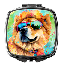 Load image into Gallery viewer, Chow Chow Hippie Dawg Compact Mirror – Stylish Purse Mirror with Artistic Covers
