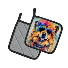 Load image into Gallery viewer, Chow Chow Hippie Dawg Pot Holders - Set of 2 Decorative Kitchen Helpers | Made in the USA