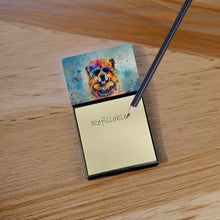 Load image into Gallery viewer, Chow Chow Hippie Dawg Sticky Note Holder- Refiilable Desk Accessory Note Pad