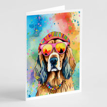 Load image into Gallery viewer, Cocker Spaniel Hippie Dawg Greeting Cards - Blank Note Cards – 8-Pack of Artist-Designed Cards with Envelopes