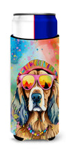 Load image into Gallery viewer, Cocker Spaniel Hippie Dawg Slim Can Huggers – Fun, Functional Drink Coolers for Every Occasion