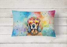 Load image into Gallery viewer, Cocker Spaniel Hippie Dawg Fabric Decorative Pillow