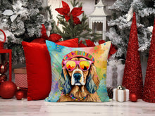 Load image into Gallery viewer, Cocker Spaniel Hippie Dawg Fabric Decorative Pillow