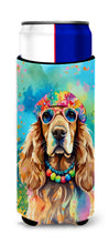 Load image into Gallery viewer, Cocker Spaniel Hippie Dawg Slim Can Huggers – Fun, Functional Drink Coolers for Every Occasion