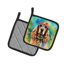 Load image into Gallery viewer, Cocker Spaniel Hippie Dawg Pot Holders - Set of 2 Decorative Kitchen Helpers | Made in the USA