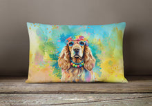 Load image into Gallery viewer, Cocker Spaniel Hippie Dawg Fabric Decorative Pillow