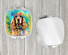 Load image into Gallery viewer, Cocker Spaniel Hippie Dawg Compact Mirror – Stylish Purse Mirror with Artistic Covers