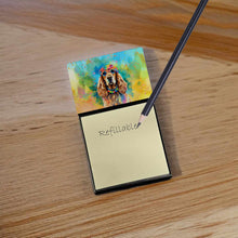 Load image into Gallery viewer, Cocker Spaniel Hippie Dawg Sticky Note Holder- Refiilable Desk Accessory Note Pad