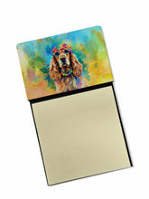 Load image into Gallery viewer, Cocker Spaniel Hippie Dawg Sticky Note Holder- Refiilable Desk Accessory Note Pad