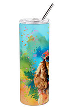 Load image into Gallery viewer, Cocker Spaniel Hippie Dawg Stainless Steel Skinny Tumbler