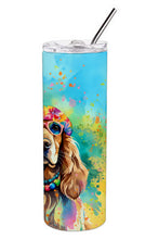 Load image into Gallery viewer, Cocker Spaniel Hippie Dawg Stainless Steel Skinny Tumbler