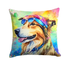Load image into Gallery viewer, Collie Hippie Dawg Fabric Decorative Pillow