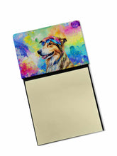 Load image into Gallery viewer, Collie Hippie Dawg Sticky Note Holder- Refiilable Desk Accessory Note Pad