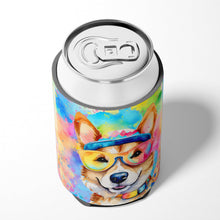 Load image into Gallery viewer, Corgi Hippie Dawg Can or Bottle Hugger