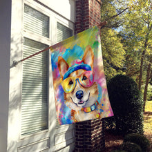 Load image into Gallery viewer, Corgi Hippie Dawg House Flag