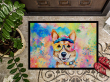 Load image into Gallery viewer, Corgi Hippie Dawg Doormat - 18X27 Indoor / Outdoor Rug | Made in USA