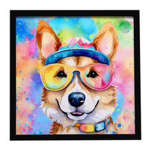 Load image into Gallery viewer, Corgi Hippie Dawg Framed Metal Print