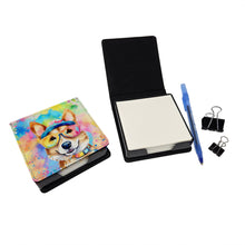 Load image into Gallery viewer, Corgi Hippie Dawg PU Leather Note Paper Holder