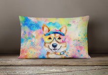 Load image into Gallery viewer, Corgi Hippie Dawg Fabric Decorative Pillow