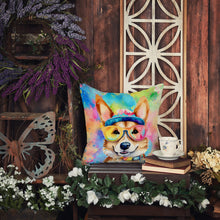 Load image into Gallery viewer, Corgi Hippie Dawg Fabric Decorative Pillow